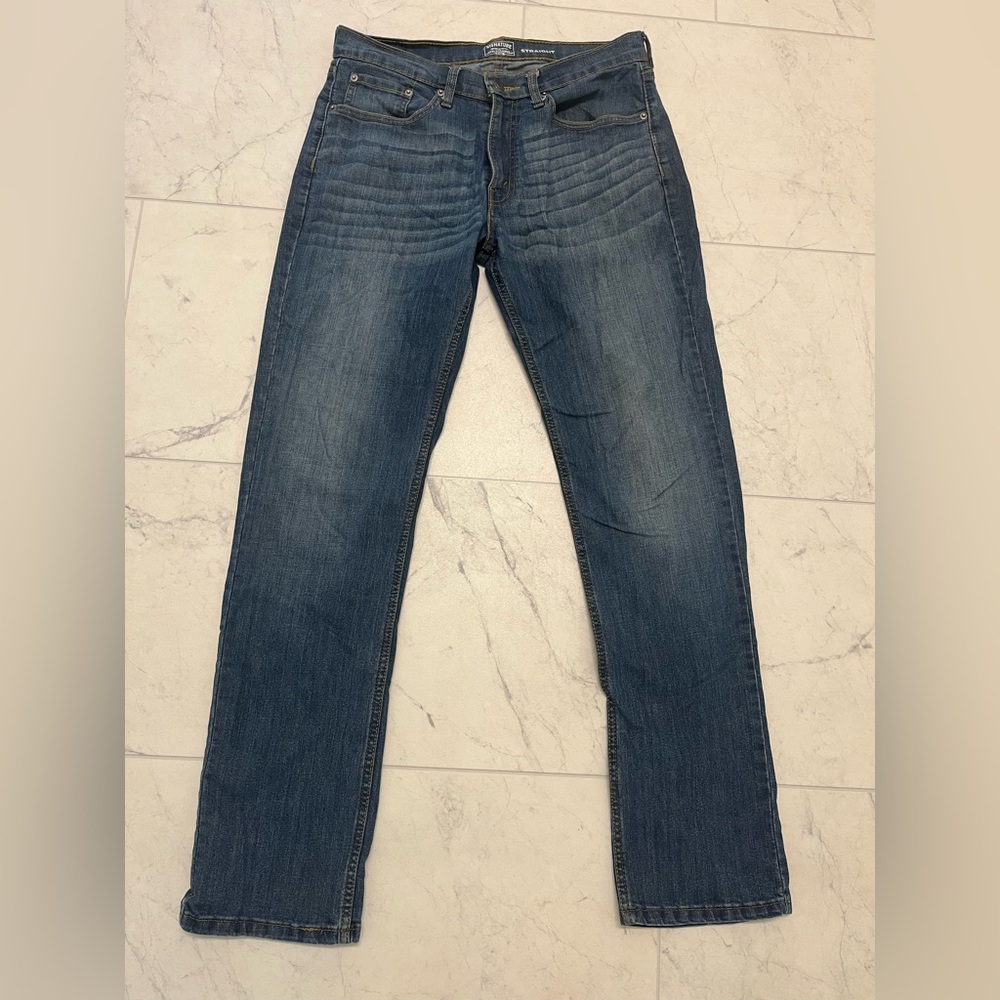 Signature by Levi Strauss Blue Straight Jeans
